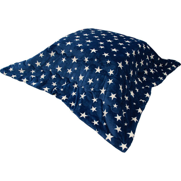 Arie Comfort Smooth Kotatsu Futon, Rectangular Star, 74.8 x 94.5 inches (190 x 240 cm), Navy