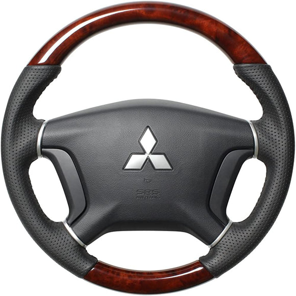 REAL (Real) Steering [Pajero (V8#W/V9#W)] Brownwood D5-BK-BK-PAJ