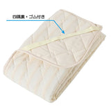 Nishikawa PIQ0605413BE Mattress Pad, Double, 100% Cotton, Smooth, Refreshing, Shijira, Light Stripe, Beige