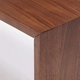 Muji 02440978 Kohi-shaped furniture laminated plywood, walnut wood, width 27.6 inches (70 cm), depth 11.8 inches (30 cm), height 13.8 inches (35 cm)