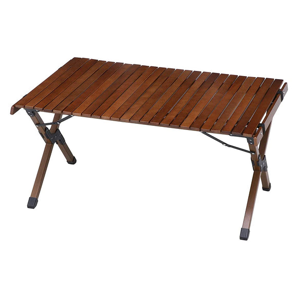 Fuji Boeki 37986 Hans Folding Outdoor Table, Low Table, 35.8 in. (91 cm), Dark Brown, Lightweight, Portable, Washable