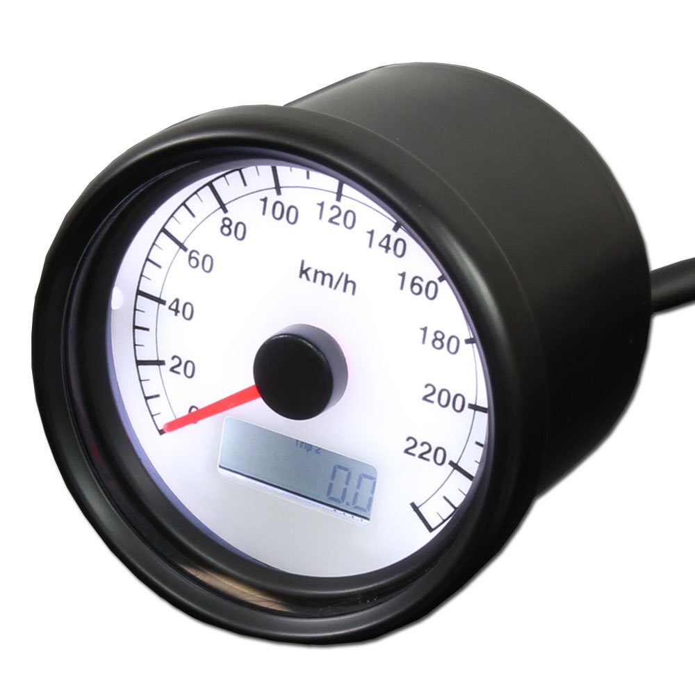 Universal Motorcycle, Mechanical, 240 km/h, 60 mm LED Speedometer, Bla ...