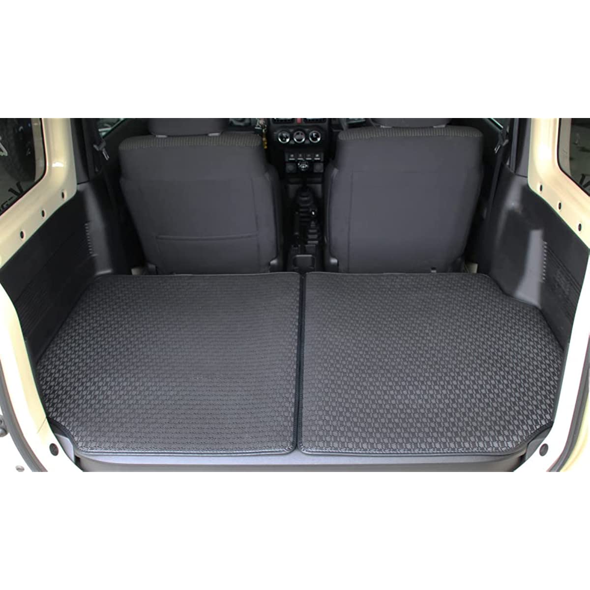 Auto Kofferraummatte Für Suzuki Jimny JB64 74, rutschfest Wasserdicht  Kratzfest, Kofferraum-Schutzmatte schützt Ihren Fahrzeugteppich,BlackBeige