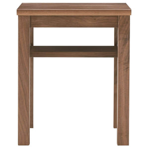 MUJI 82855265 Wooden Side Table BenchPlaqueWalnut Material Width 14.6 x Depth 14.6 x Height 17.3 inches (37 x 37 x 44 cm)