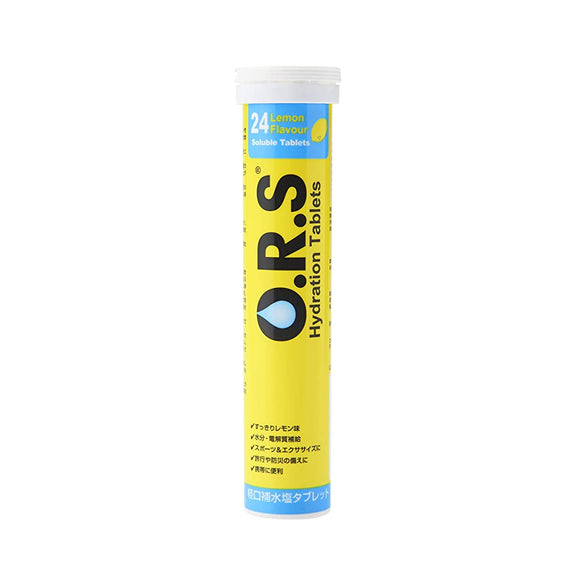 [O.R.S] Oral Rehydration Salt Tablet Oral Rehydration Solution 24 Lemon Flavor ORS-L24