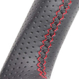 REAL (Real) Steering [Swift Sports (ZC33S)/Swift (ZC83S, etc.)] All Leather (Red x Black Euro Stitch)