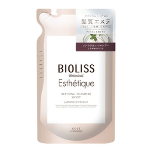 SALON STYLE KOSE Bioliss Botanical Esthetic Refining Shampoo (Moist) Moisturizing, Curling, Drying, Damage Care Jasmine & Freesia Refill 400ml