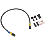 Swage LINE MT-07 (14) Garb352 Rear BRAKE HOSE KIT, ALUMINUM, GOLD & BLACK/BLACK HOSE