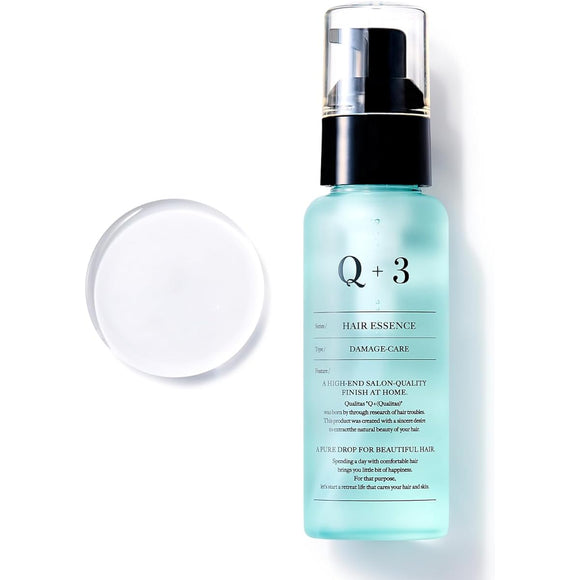 Q+ (Qualitas) Hair Oil, Smooth, non-sticky, non-rinsing treatment, intensive damage repair, shiny hair, 80ml