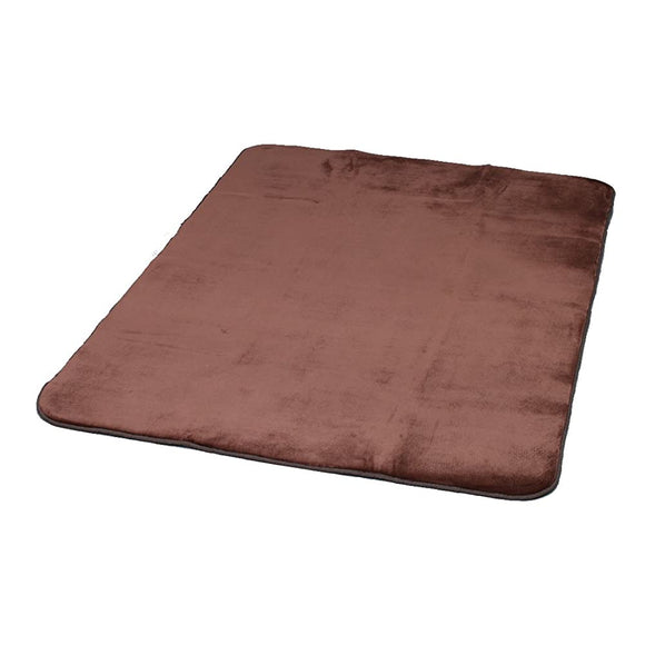 Iris Plaza Washable Memory Foam Rug, Dust Mite Resistant, Soundproofing, Flannel, 78.7 x 78.7 inches (200 x 200 cm), Comfortable, Smooth Texture, Anti-Slip, Brown