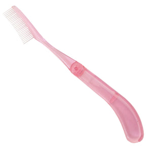 [Made in Japan] Foldable Mascara & Eyebrow Comb (Mascara Remover Comb) Pink (MK-400P)