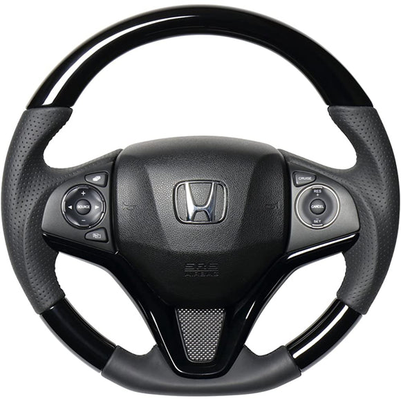 REAL (Real) Steering [Vezel/Fit (GP5-6, GK)/Shuttle/Grace] Piano Black HNA-PBW-BK