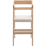 Fuji Trading Baby Chair Wooden Width 35 x Depth 41 x Height 74.5 cm Natural 3 levels adjustable 15387