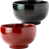 Minoru Pottery Wooden Soup Bowl, Chubby 130 Bowls, Set of 2 Colors