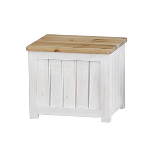 Abite YI-801-WH Shabby Chic Box Stool, White, W 13.8 x D 11.0 x H 11.6 inches (35 x 28 x 29.5 cm)