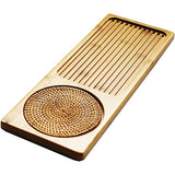 PARK SEVENTEEN Tea Utensils, Tea Tablets, Bamboo Tea Board, Chinese Style, Tea Tray, Obon Chinese Tea Board, Bamboo Tea, Water Storage Type Tea Board, Bamboo Tea, Rectangle, Chinese Tea, Flower Tea Set, For 1 Person