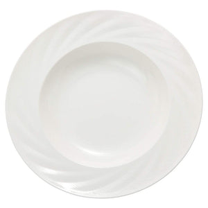 Narumi 51800-5772 Plate, Sense Relief Plate, White, 11.4 inches (29 cm), Pasta, Microwave Warming, Dishwasher Safe