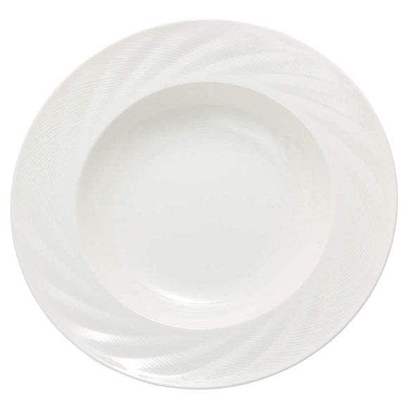 Narumi 51800-5772 Plate, Sense Relief Plate, White, 11.4 inches (29 cm), Pasta, Microwave Warming, Dishwasher Safe