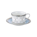 Noritake P93686/4945-57 Cup & Saucer (Color Changing Pair Set) (Both Coffee & Tea), Approx. 8.5 fl oz (245 cc), Trefolio Gold Platinum, 2 Guests, Gold Platinum, Bone China