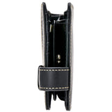 Vanson VP-115-12 Men's Bi-Fold Wallet, TOCHIGI LEATHER, Genuine Leather, Made in Japan, Black
