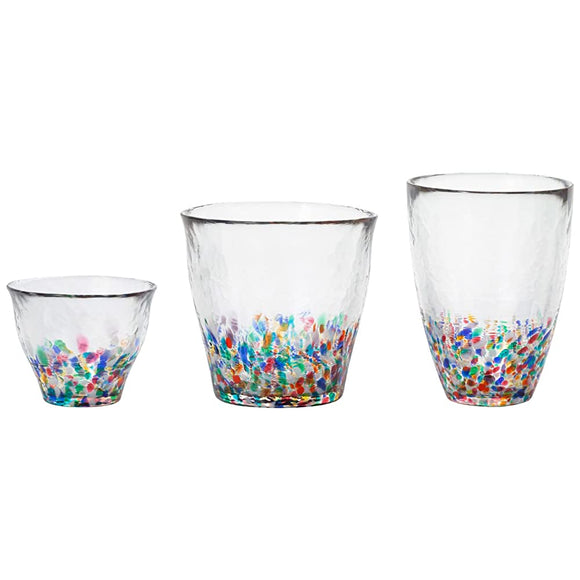 Aderia FS-71597 Tsugaru Vidro Glass Rock Glass Glass Set, Nebuta Sake Sanpu Set, Made in Japan