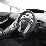 REAL (Real) Steering [Prius (30 series) including PHV] Premium Series Nappa All Leather Blue Stitch 30-BS-LPB