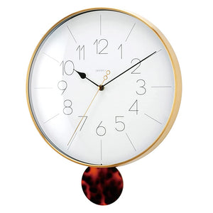 INTERFORM INC. Interform Wall Clock, Wall Hanging, Interior, Wall Clock, Gold, Simple, Tortoise Shell, Pendulum Clock, Meloi CL-4093