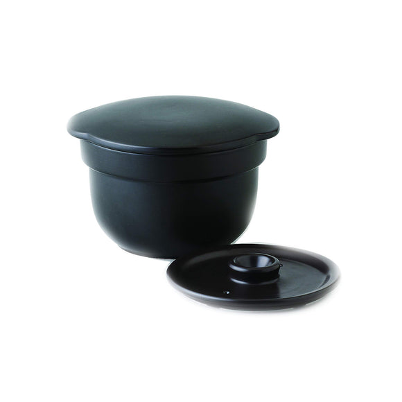 Nishihon Pottery Black Rice Pot, 33.1 fl oz (1,100 ml), Arita Ware Rice Cooker