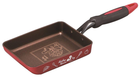 Skater AEEP3 IH Diamond Coated Egg Pan, Compatible with Gas Fire, 5.1 x 7.1 inches (13 x 18 cm), Mickey Mouse Disney