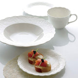 Narumi 51952-23144 Small Plates, White, Diameter 6.7 inches (17 cm), Honiton Lace, Bright, 4 Pieces