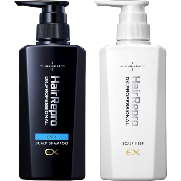 Aderans Hair Repro EX (Oily) 2-piece set Medicated Scalp Shampoo & Conditioner Made in Japan