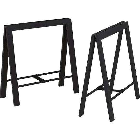 Azumaya TL-111BK Folding Leg Table, Width 25.6 inches (65 cm), Black