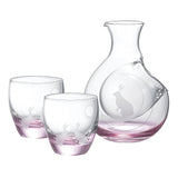 Otsuka Glass 16-756-5 Rabbit Glass Carafe & Sake Cup Set, Carafe - Approx. Diameter 1.5 x Width 3.7 x Height 4.9 inches (3.8 x 9.4 x 12.5 cm), Round Sake Cup - Approx. Diameter 2.2 x Height 2.4 inches