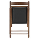 Fuji Trading Folding Chair Medium Brown Wooden Milan 95783