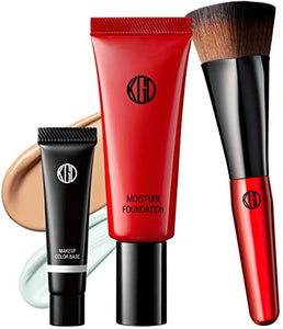 Koh Gen Do Gangwondo Moisture Foundation Brush & Base Set 113 [Ochre Pore Hypoallergenic Skin Care Concept Brush and Makeup Base Included]