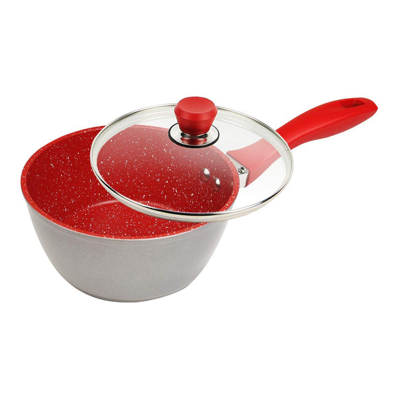 Flavor Stone, 6.3 inches (16 cm) Milk Pan with Lid, Non-Stick Milk Pan, Small