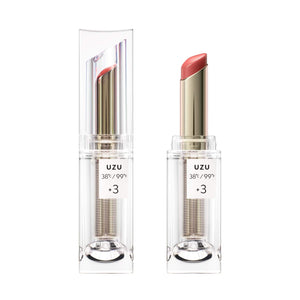 UZU BY FLOWFUSHI 38°C / 99°F Lipstick <TOKYO> [+3 Coral Pink (Semi-Gloss)] Lip care Skin-beautifying fungus Fragrance-free Hypoallergenic