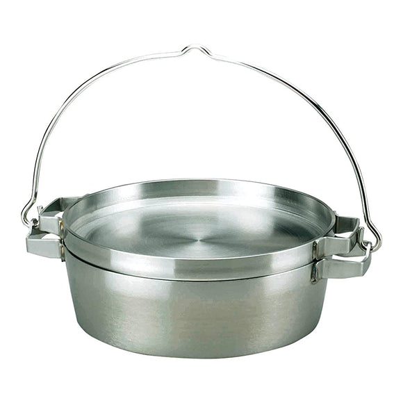 SOTO ST-910HF Dutch Oven, Made in Japan, Stainless Steel, No Seasoning Required, Cleaning Rak, Dishwasher Safe, High Heat Retention (Versatile, Durable (Rust-Resistant/Impact Resistant), Shallow Type,