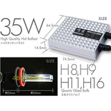 Shingen HID Kit KIWAMI H8 H9 H11 H16 6000K 35W 12V Headlight