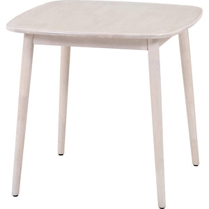 Fuji Boeki 70569 Dining Table, Width 29.5 x Depth 29.5 x Height 28.0 inches (75 x 75 x 71 cm), White Wash, Natural Wood, Clam