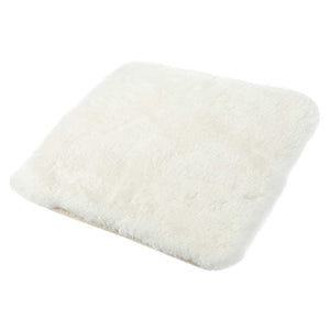 Nishikawa IHG1009014W Luxury Shearling Cushion, Compact Size, 100% Natural Shearling, Stuffiness Resistant, Stain Resistant, White