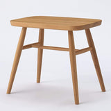 MUJI 02065966 Oak Wood Stool, Round Legs, Width 20.7 x Depth 13.4 x Height 17.3 inches (52.5 x 34 x 44 cm)