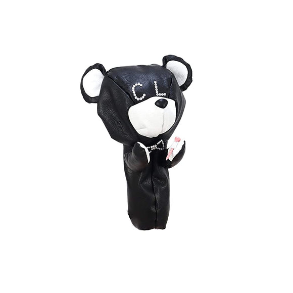 Classky head cover Leather Blackwhite Headcover [Dr]