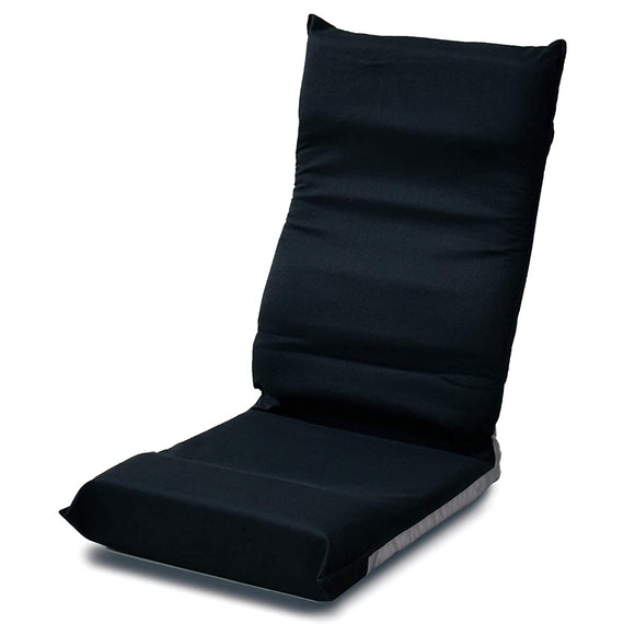 Yamazen Seat chair compact (width 43 cm) Folding high back 6-step reclining Backrest curve (waist support) Black IHZ-43 (BK) Work from home