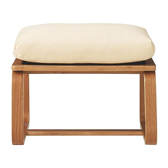 MUJI 82598483 Bench for Living Room or Dining Room, Oak Wood, Width 22.0 x Depth 18.1 x Height 15.9 inches (56 x 46 x 40.5 cm)