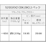 EK (EK) QX Ring Seal Chain 520SR -X2 Black & Black 110L [Kashime joint] -