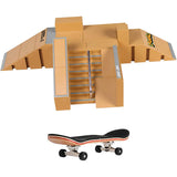 Felimoa Finger Mask Park Kit Fingerboard Finger Skepark Finger Skateboard Toy Set of 2