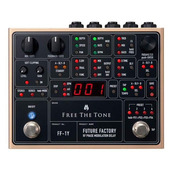 Free The Tone FF-1Y FUTURE FACTORY RF PHASE MODULATION DELAY Guitar Effector