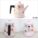 Fuji Enamel Coffee Kettle, 0.4 gal (1.6 L), Moomin, Little My, Pink