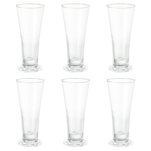 Toyo Sasaki Glass 37201HS Long Tumbler, 12.8 fl oz (380 ml), HS Stem, Made in Japan, Dishwasher Safe, Set of 6